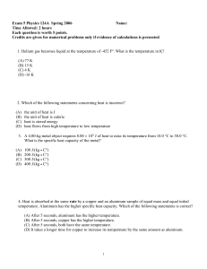 Exam 5 Physics 124A Fall 2003 Name: