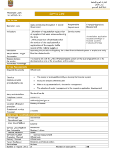 Service Description Card