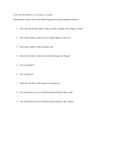 05.02 Lab Worksheet: Is it a Solid or a Liquid? Observations: Answer