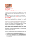MARKETING NEWSLETTER NO 1 Summary of contents First