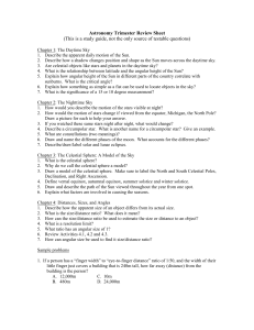 Astronomy Triemester Review Sheet 2015