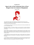 Siraj Sikder Works Open Letter of the Proletarian Party of East
