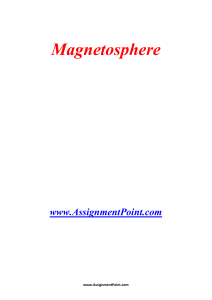 Magnetosphere www.AssignmentPoint.com A magnetosphere is the
