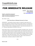 FOR IMMEDIATE RELEASE CONTACT: Stacy P. Sherman