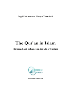 The Teachings of the Qur`an