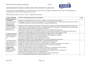 PROPOSED SAIEE ADDENDUM TO THE ECSA APPLICATION FORM