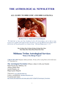 (March) issue of The Astrological Newsletter