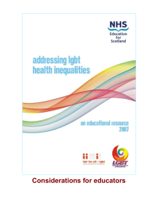 Considerations for educators planning LGBT training