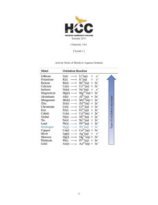 CHEM 1411 Exam #2 - HCC Learning Web
