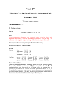 1” “Sky-Notes” of the Open University Astronomy Club. September