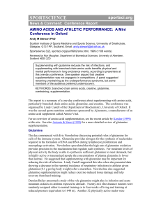 Glutamine - Sportscience