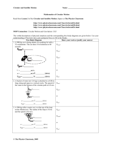 Mathematics of Circular Motion