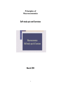Principles of Macroeconomics Self-study quiz and Exercises March