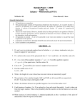 Sample Paper – 2009 Class – X Subject – Mathematics(09/IS/) M