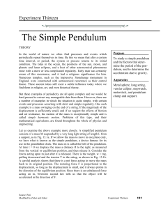 Simple Pendulum Lab - northwoodschool.org