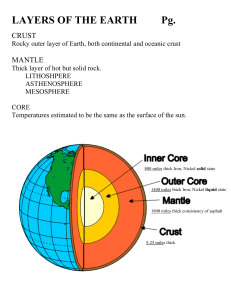 Layers of the Earth NOTES