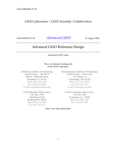 M060056-07 - LIGO dcc - LIGO Scientific Collaboration