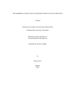 The Barriers Latinos Have In Obtaining Mental Health Services