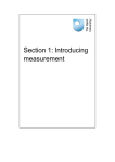 Section 1: Introducing measurement