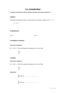 Parametric Equations