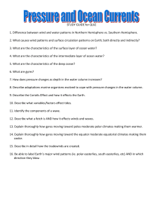 pressure and ocean currents