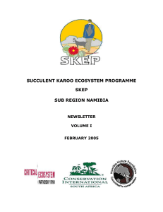 SUCCULENT KAROO ECOSYSTEM PROGRAMME