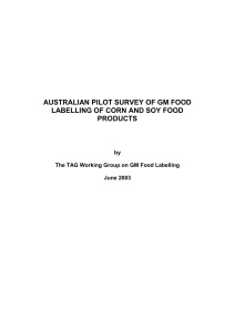 2.2 Australian Pilot Survey for GM Food Labelling