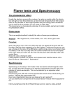 Flame tests and Spectroscopy - Chemie