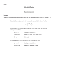 Name: EOC - Unit 1 Practice Slope Intercept Form Example What is