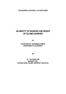 Islamic Banking and Fianance: