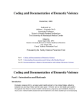 Coding and Documentation of Domestic Violence