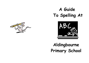 Spelling Booklet DOC File - Aldingbourne Primary School