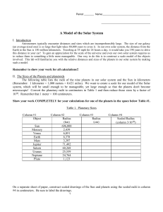 Solar System Model