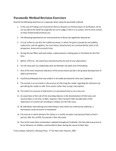 Paramedic Method Revision Exercises