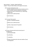 Microeconomics - Testbank 1 (Hubbard/O`Brien)