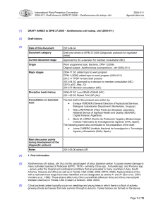 2004-011: Draft Annex to ISPM 27:2006 – Xanthomonas citri subsp