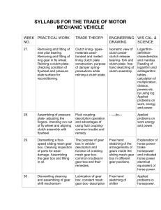 syllabus for the trade of motor mechanic vehicle