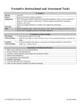 Task 3 - K-2 Formative Instructional and Assessment Tasks