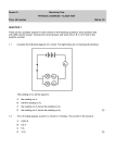 1. Electricity Test Questions