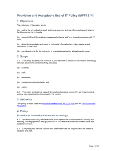 Word - Melbourne Policy Framework