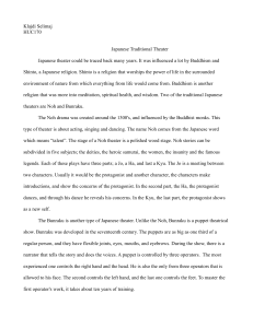 Essay On Japanese Traditional Theater