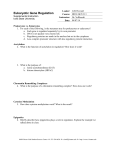 Eukaryotic Gene Regulation