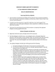 St. Paul DFL 2015 Convention Rules