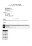 Course Information Classroom Procedures