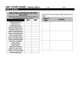 Honors DNA Protein Synthesis Study Guide