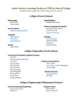 Active Service-Learning Faculty at UVM by School/College