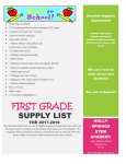 1st Supply List for 2017-18