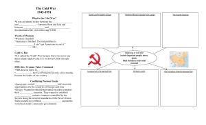 Begin Cold War Note Sheet