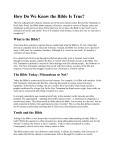 How Do We Know the Bible is True? article