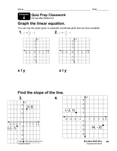 QUIZ Prep Classwork Direct Variations